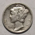 1944 P Mercury Dime, circulated