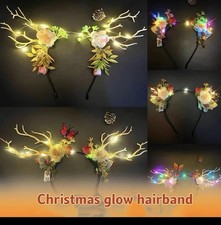 4 Glowing Christmas hairbands, family Christmas dress up