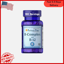 Puritan's Pride Vitamin B-Complex and Vitamin B-12, 180 Tablets, Vegetarian