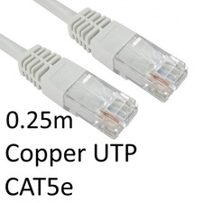 Rj45 M To Rj45 M Cat5e 0.25M White Oem Moulded Boot Copper Utp Network Cabl