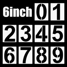 6 Inch Number Stencils Set, 0-9 Address Number Painting Stencil Templates, 10PCS