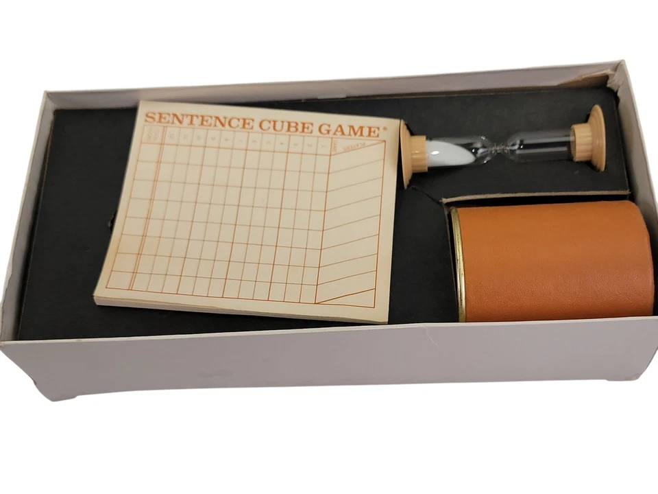 Vintage Scrabble Sentence Cube Game 1971 Selchow & Righter Made in USA Complete - Image 2 of 4