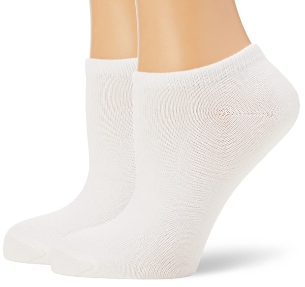 Nur Die 2Er Pack Damen Sneaker Socken Baumwolle Atmungsaktiv Weiß 35-38-image