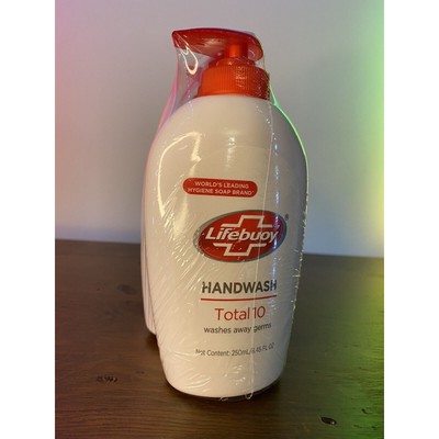 Lifebuoy Handwash Total 10 - 250ml/8.45 Fl oz Pump 3 pack