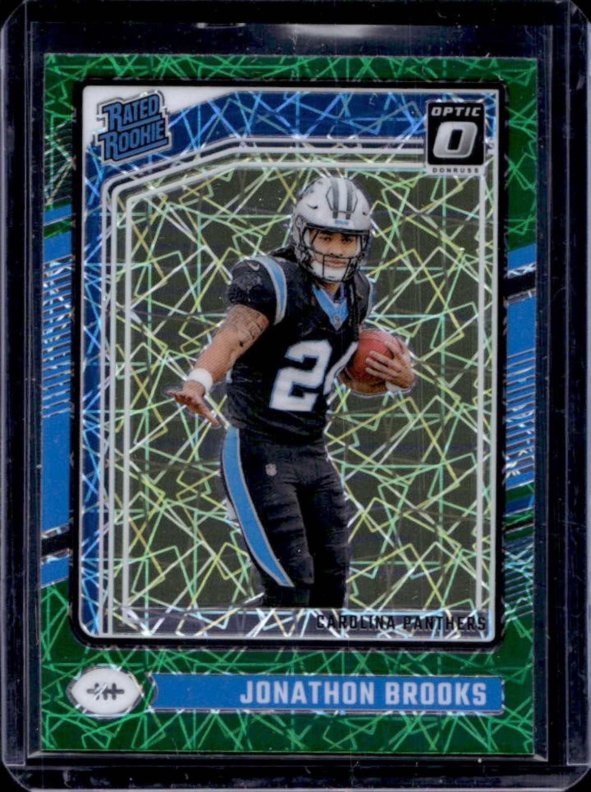 2024 Donruss Optic Jonathon Brooks Green Velocity Rated Rookie #258 Panthers