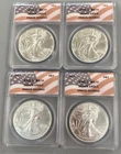 4 2024 ANACS MS70 US 1ozt .999 Silver American Eagle $1 Coins w/spots L23963