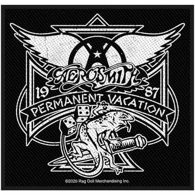 AEROSMITH - OFFIZIELLES LOGO AUFBÜGLER / AUFNÄHEN PATCH - PERMANENTER URLAUB