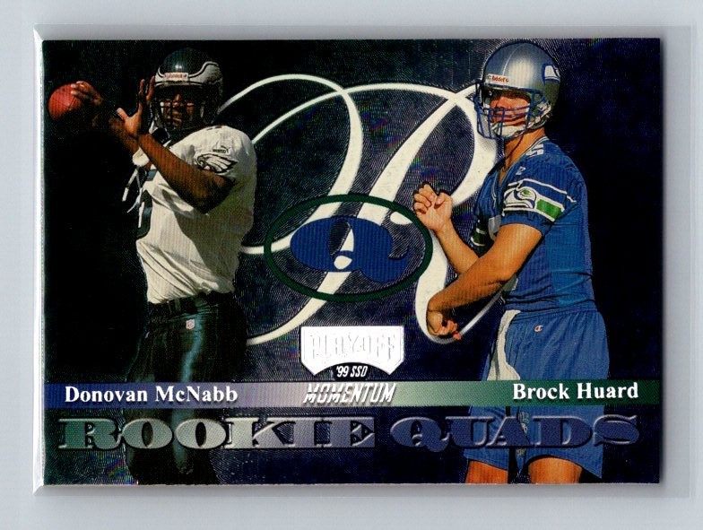 D McNabb B Huard D Culpepper S Covington 1999 Playoff Momentum SSD RC Quads RQ-7