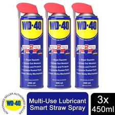 WD-40 Smart Straw Triple Pack, 3x WD40 450ml Multi-Use Lubricant 16.29 per litre