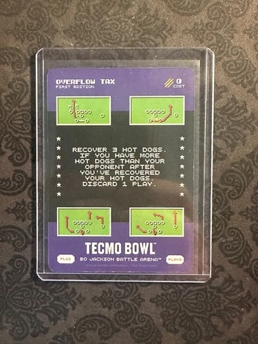 2026 BATTLE ARENA TECMO BOWL PLAYS OWVERFLOW TAX PL 12 FIRST EDITION