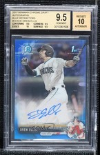 2017 Bowman Draft Chrome Pick Blue Refractor /150 Drew Ellis BGS 9.5 Auto 0sp7