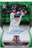 2023 Bowman Chrome 1st Sapphire - Edouard Julien #BSPA-EJ Green Auto /50 (RC,AU)