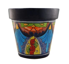 MEXICAN TALAVERA POTTERY FLOWER POT PLANTER CERAMIC 27