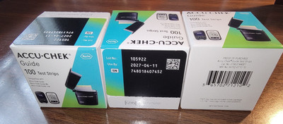 Accu-Chek Guide 300 Test Strips for Blood Glucose 3 boxes 4/2027 or Later