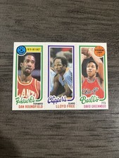 1980-81 Topps World B. Free/Dan Roundfield/Dave Greenwood #42-218-3 RC NM 