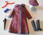 BARBIE FASHION CLOTHES ~ #3338 MAINLY FOR RAIN COAT OUTFIT w/ACCESSORIES SET
