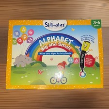 Skillmatics Brain Games Write Wipe Activity Mats with Pen and Cloth