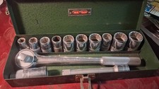 Vintage Sk Tools 12 Drive Socket Set 13 Pc Metal Box Usa Made S-k Wayne