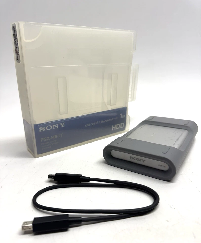 Sony PSZ HB1T 1TB Portable Hard Drive 7200 rpm w Thunderbolt USB 3.0 - Image 1 of 4