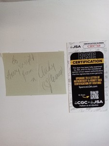 Charles Correll Signed Cut JSA Authenticated Andy Amos