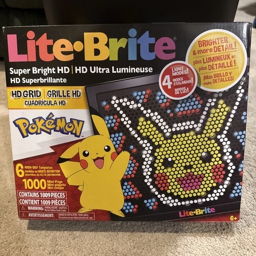 Lite Brite Super Bright HD Pokemon Edition Creative Retro Light-Up Screen -