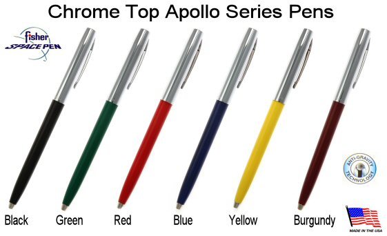 Fisher Space Pen #S251-BLUE / Apollo Series Pen in Chrome & Blue