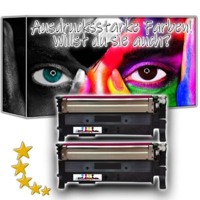 2x Toner Kartusche MAGENTA komp.zu CLT-M406S für HP SAMSUNG CLX-3305