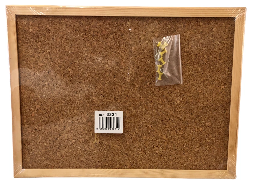 Lavagna In Sughero Con Cornice In Legno - Bacheca Da Parete 44,5x58,4 Cm Auto-rigenerante