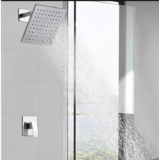 SOKA 8" Rain Shower Head Valve  Control Single Handle Bathrood Chrome Faucet