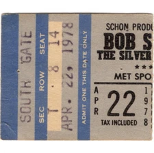 BOB SEGER & THE SWEET Concert Ticket Stub BLOOMINGTON MN 4/22/78 MET CENTER Rare