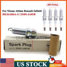 4Pcs OEM Laser Iridium Spark Plugs DILKAR6A-11 22401-JA01B for Nissan Infiniti