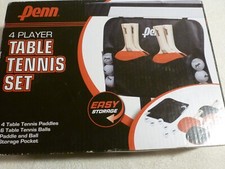 PENN 4 Player TABLE TENNIS SET w/ 4 Paddles 6 Balls Storage Bag NEW SEALED!