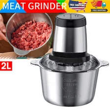 2L Electric Meat Grinder Mincer Mixer Home Blender Mini Food Chopper Processor