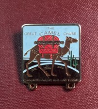 The Great Camel Chase 100 Mile Hare Hound Motorcycle Race Pin, Jan 1985