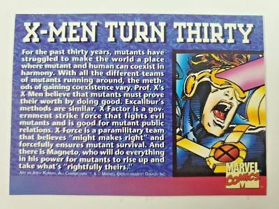 Wizard Thirtieth Anniversary 1963-1993 X-Men Turn Thirty Promo