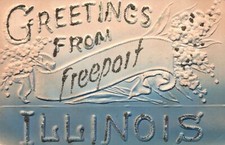 Greetings From Freeport Illinois United Art Publishing Vintage Postcard 1900's