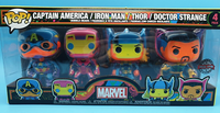 Funko Pop! Marvel Blacklight 4 Pack Special Edition 648 649 650 651 Neu Ovp