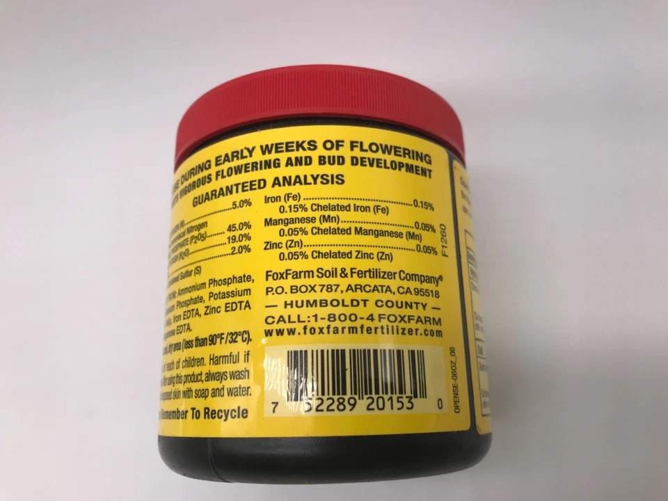 Fox Farm Open Sesame 5-45-19 Micro Nutrients 6oz Jar - Image 3 of 4