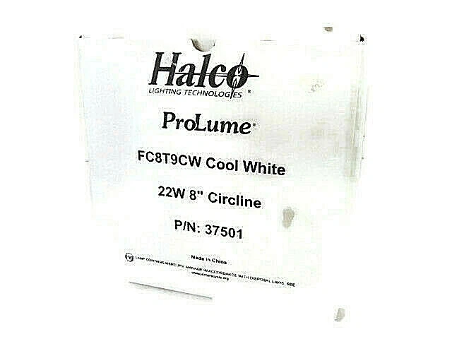 Halco ProLume Fluorescent 37501 4-Pin Cool White 8" T9 Circline Bulb 4100K 22W - Image 2 of 3