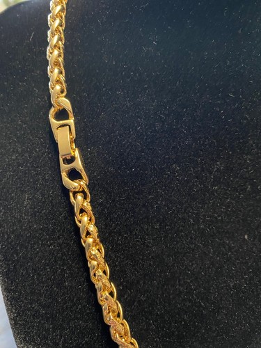 18-inch Gold Bonded Chain - 6mm Russian Braid Design - 18k Layered Gold - Picture 2 of 2