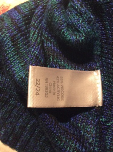 Avenue space dye sweater sharkbite hem. sz 22/24 in blues/greens EUC Stretchy . - Picture 6 of 6