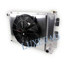 4 Row Aluminum Radiator +Shroud Fan For 67-69 Chevy Camaro Pontiac Firebird AT