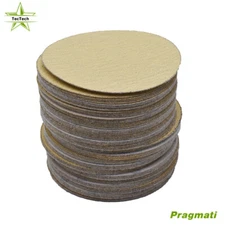 100Piece 5Inch NO-Hole Sanding Disc Flocking Sandpaper Hook Loop Grit 60-320 US