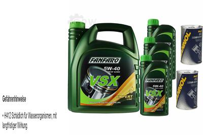 8L Motoröl FANFARO VSX 5W-40 2x MANNOL Leak-Stop ADDITIV