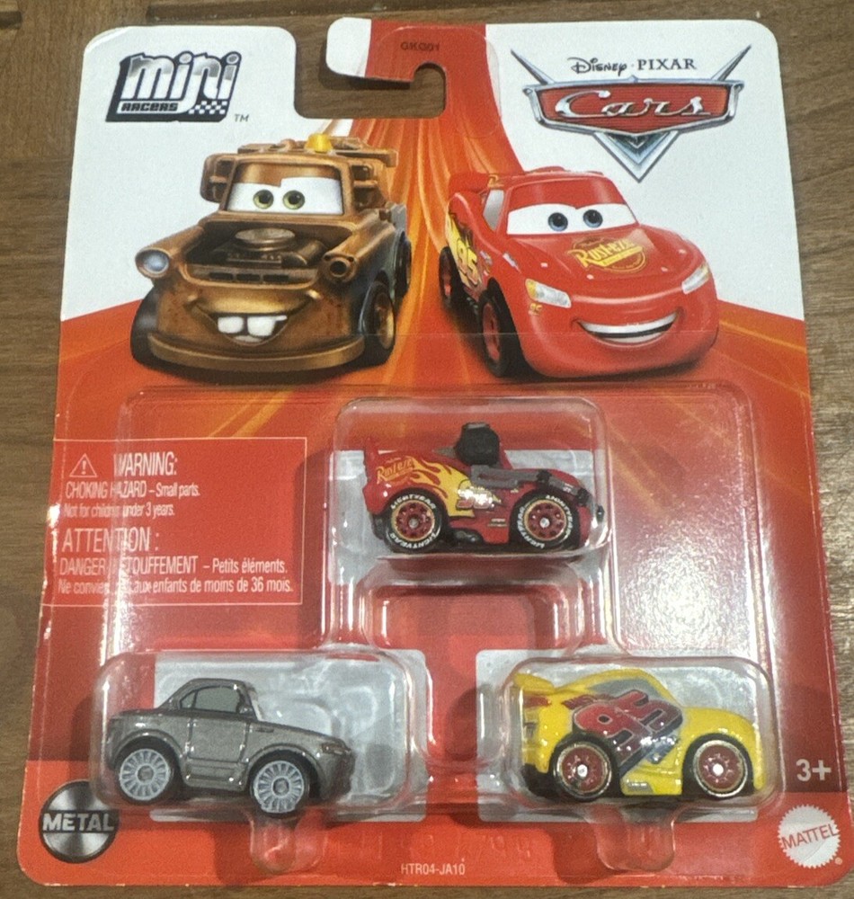 DISNEY PIXAR CARS 3PACK MINI RACERS CRUZ RAMIREZ, LIGHTNING MCQUEEN & STERLING