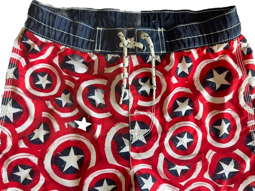 Gap Surf X Marvel Boardshorts Lined All-Over Cpt America Boys XL 12 Regular - Picture 3 of 23