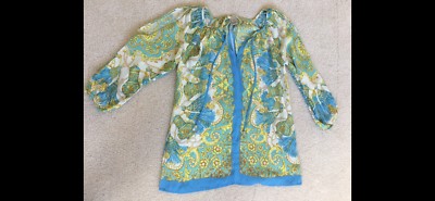 Cache Blouse Top Xs Blue