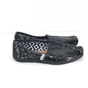 toms glitter slip ons