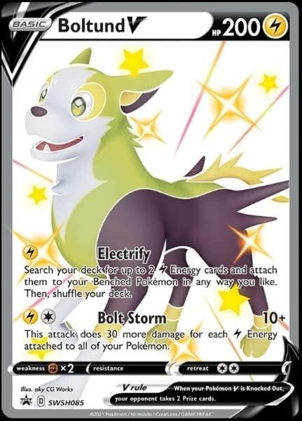 Pokémon TCG Boltund V SWSH Black Star Promos SWSH085 Holo Promo