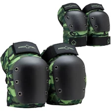 Pro Tec Skateboard Pads Combo Knee/Elbow 2 Pack Camo Size S